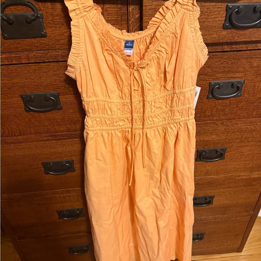 Old Navy Vibrant Orange Midi Dress